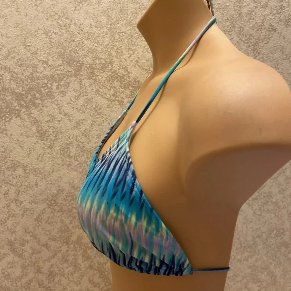 Vibrant Blue and Purple Bikini Top